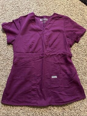 Grey's Anatomy Women's Tunic Scrub Top in Plum